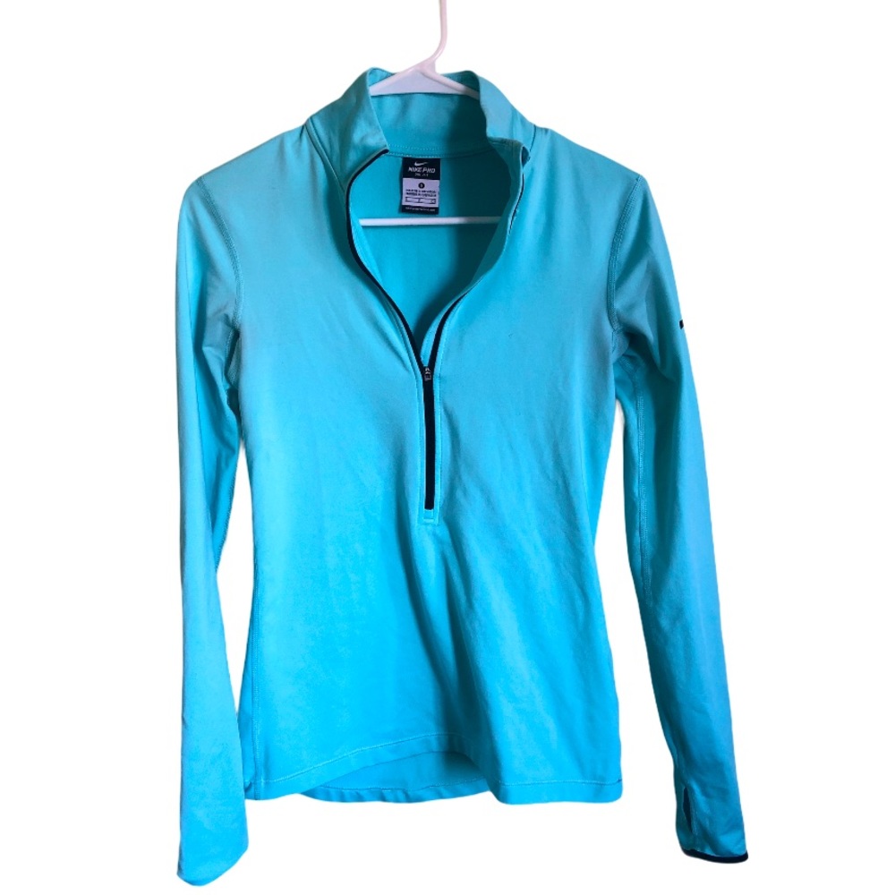 Nike PRO Blue Half Zip Pullover S